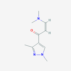 molecular formula C10H15N3O B4691659 3-(dimethylamino)-1-(1,3-dimethyl-1H-pyrazol-4-yl)-2-propen-1-one 