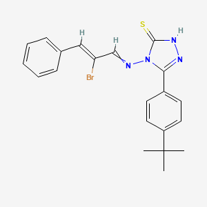 4-[(2-bromo-3-phenyl-2-propen-1-ylidene)amino]-5-(4-tert-butylphenyl)-4H-1,2,4-triazole-3-thiol