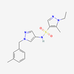 molecular formula C17H21N5O2S B4691681 1-ethyl-5-methyl-N-[1-(3-methylbenzyl)-1H-pyrazol-4-yl]-1H-pyrazole-4-sulfonamide 