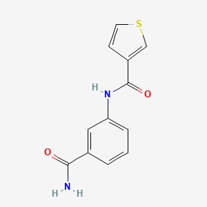 molecular formula C12H10N2O2S B4691689 N-[3-(aminocarbonyl)phenyl]-3-thiophenecarboxamide 