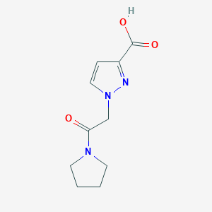 molecular formula C10H13N3O3 B4691701 1-[2-oxo-2-(1-pyrrolidinyl)ethyl]-1H-pyrazole-3-carboxylic acid 