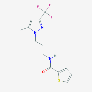 N-{3-[5-methyl-3-(trifluoromethyl)-1H-pyrazol-1-yl]propyl}-2-thiophenecarboxamide