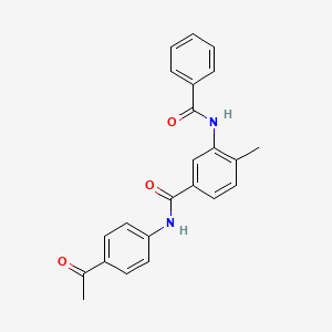 molecular formula C23H20N2O3 B4691735 N-(4-acetylphenyl)-3-(benzoylamino)-4-methylbenzamide 