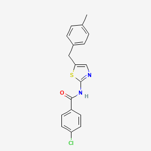 4-chloro-N-[5-(4-methylbenzyl)-1,3-thiazol-2-yl]benzamide