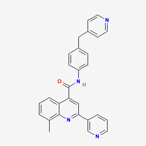 molecular formula C28H22N4O B4691753 8-methyl-2-(3-pyridinyl)-N-[4-(4-pyridinylmethyl)phenyl]-4-quinolinecarboxamide 