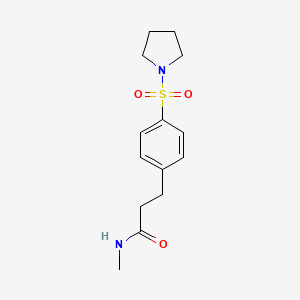 N-methyl-3-[4-(1-pyrrolidinylsulfonyl)phenyl]propanamide