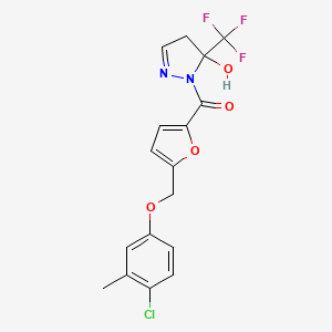 1-{5-[(4-chloro-3-methylphenoxy)methyl]-2-furoyl}-5-(trifluoromethyl)-4,5-dihydro-1H-pyrazol-5-ol