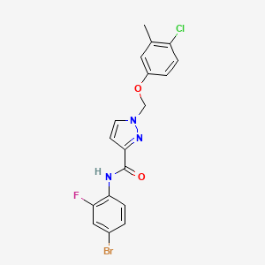 N-(4-bromo-2-fluorophenyl)-1-[(4-chloro-3-methylphenoxy)methyl]-1H-pyrazole-3-carboxamide