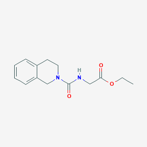 molecular formula C14H18N2O3 B4691811 ethyl N-(3,4-dihydro-2(1H)-isoquinolinylcarbonyl)glycinate 