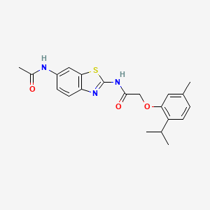 N-[6-(acetylamino)-1,3-benzothiazol-2-yl]-2-(2-isopropyl-5-methylphenoxy)acetamide