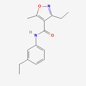 3-ethyl-N-(3-ethylphenyl)-5-methyl-4-isoxazolecarboxamide