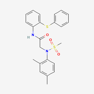 molecular formula C23H24N2O3S2 B4691851 N~2~-(2,4-dimethylphenyl)-N~2~-(methylsulfonyl)-N~1~-[2-(phenylthio)phenyl]glycinamide 