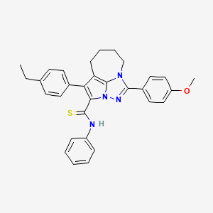 molecular formula C31H30N4OS B4691856 4-(4-ethylphenyl)-1-(4-methoxyphenyl)-N-phenyl-5,6,7,8-tetrahydro-2,2a,8a-triazacyclopenta[cd]azulene-3-carbothioamide 