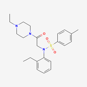 N-(2-ethylphenyl)-N-[2-(4-ethyl-1-piperazinyl)-2-oxoethyl]-4-methylbenzenesulfonamide