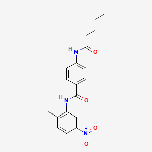 N-(2-methyl-5-nitrophenyl)-4-(pentanoylamino)benzamide