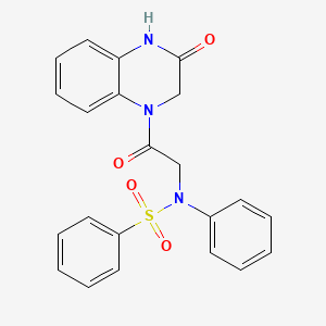 N-[2-oxo-2-(3-oxo-3,4-dihydro-1(2H)-quinoxalinyl)ethyl]-N-phenylbenzenesulfonamide