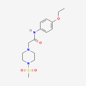 molecular formula C15H23N3O4S B4691892 N-(4-ethoxyphenyl)-2-[4-(methylsulfonyl)-1-piperazinyl]acetamide 