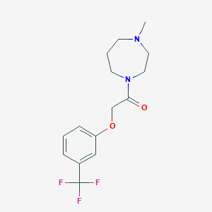 molecular formula C15H19F3N2O2 B4691901 1-methyl-4-{[3-(trifluoromethyl)phenoxy]acetyl}-1,4-diazepane 