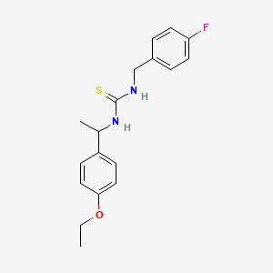 molecular formula C18H21FN2OS B4691913 N-[1-(4-ethoxyphenyl)ethyl]-N'-(4-fluorobenzyl)thiourea 