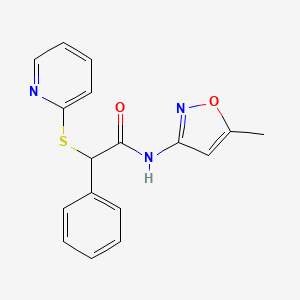 molecular formula C17H15N3O2S B4691930 N-(5-methyl-3-isoxazolyl)-2-phenyl-2-(2-pyridinylthio)acetamide 