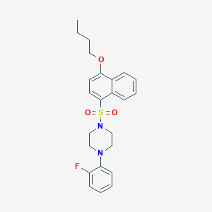 1-[(4-butoxy-1-naphthyl)sulfonyl]-4-(2-fluorophenyl)piperazine