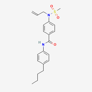 molecular formula C21H26N2O3S B4691961 4-[allyl(methylsulfonyl)amino]-N-(4-butylphenyl)benzamide 