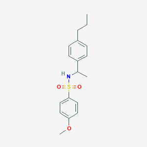 4-methoxy-N-[1-(4-propylphenyl)ethyl]benzenesulfonamide