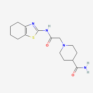 1-[2-oxo-2-(4,5,6,7-tetrahydro-1,3-benzothiazol-2-ylamino)ethyl]-4-piperidinecarboxamide