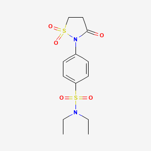 4-(1,1-dioxido-3-oxo-2-isothiazolidinyl)-N,N-diethylbenzenesulfonamide