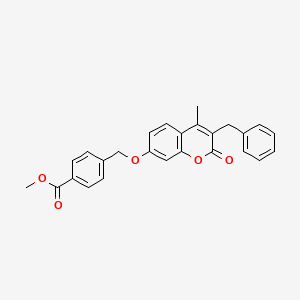 molecular formula C26H22O5 B4692006 methyl 4-{[(3-benzyl-4-methyl-2-oxo-2H-chromen-7-yl)oxy]methyl}benzoate 