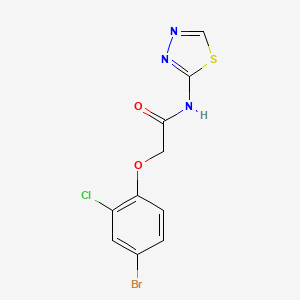 2-(4-bromo-2-chlorophenoxy)-N-1,3,4-thiadiazol-2-ylacetamide