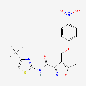 N-(4-tert-butyl-1,3-thiazol-2-yl)-5-methyl-4-[(4-nitrophenoxy)methyl]-3-isoxazolecarboxamide