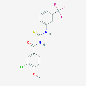 3-chloro-4-methoxy-N-({[3-(trifluoromethyl)phenyl]amino}carbonothioyl)benzamide