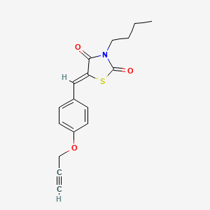 molecular formula C17H17NO3S B4692047 3-butyl-5-[4-(2-propyn-1-yloxy)benzylidene]-1,3-thiazolidine-2,4-dione 