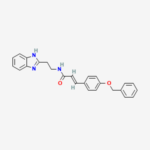 molecular formula C25H23N3O2 B4692050 N-[2-(1H-benzimidazol-2-yl)ethyl]-3-[4-(benzyloxy)phenyl]acrylamide 