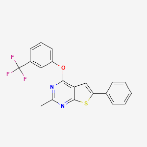 2-methyl-6-phenyl-4-[3-(trifluoromethyl)phenoxy]thieno[2,3-d]pyrimidine