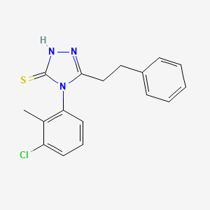 4-(3-chloro-2-methylphenyl)-5-(2-phenylethyl)-4H-1,2,4-triazole-3-thiol