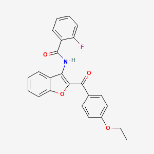 N-[2-(4-ethoxybenzoyl)-1-benzofuran-3-yl]-2-fluorobenzamide