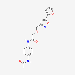 molecular formula C18H17N3O5 B4692115 N-[4-(acetylamino)phenyl]-2-{[5-(2-furyl)-3-isoxazolyl]methoxy}acetamide 