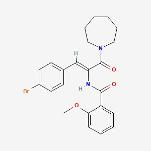 molecular formula C23H25BrN2O3 B4692132 N-[1-(1-azepanylcarbonyl)-2-(4-bromophenyl)vinyl]-2-methoxybenzamide 