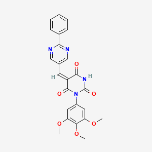 5-[(2-phenyl-5-pyrimidinyl)methylene]-1-(3,4,5-trimethoxyphenyl)-2,4,6(1H,3H,5H)-pyrimidinetrione