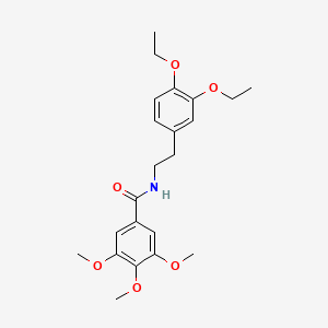 molecular formula C22H29NO6 B4692142 N-[2-(3,4-diethoxyphenyl)ethyl]-3,4,5-trimethoxybenzamide 