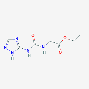 molecular formula C7H11N5O3 B4692158 ethyl N-[(1H-1,2,4-triazol-3-ylamino)carbonyl]glycinate 