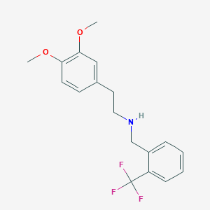 molecular formula C18H20F3NO2 B4692172 2-(3,4-dimethoxyphenyl)-N-[2-(trifluoromethyl)benzyl]ethanamine 