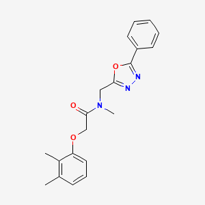 molecular formula C20H21N3O3 B4692206 2-(2,3-dimethylphenoxy)-N-methyl-N-[(5-phenyl-1,3,4-oxadiazol-2-yl)methyl]acetamide 