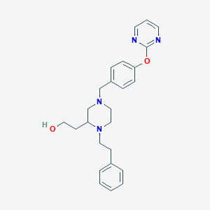 molecular formula C25H30N4O2 B4692224 2-{1-(2-phenylethyl)-4-[4-(2-pyrimidinyloxy)benzyl]-2-piperazinyl}ethanol 