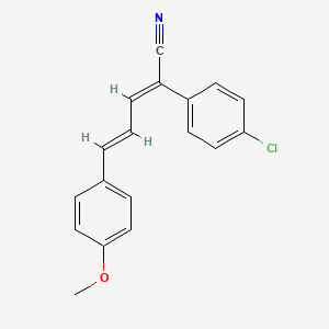 molecular formula C18H14ClNO B4692241 2-(4-chlorophenyl)-5-(4-methoxyphenyl)-2,4-pentadienenitrile 