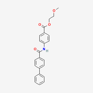 molecular formula C23H21NO4 B4692245 2-methoxyethyl 4-[(4-biphenylylcarbonyl)amino]benzoate 