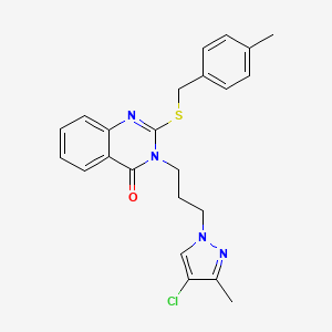 3-[3-(4-chloro-3-methyl-1H-pyrazol-1-yl)propyl]-2-[(4-methylbenzyl)thio]-4(3H)-quinazolinone