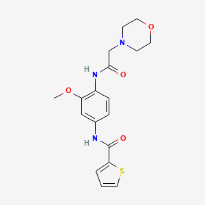 molecular formula C18H21N3O4S B4692253 N-{3-methoxy-4-[(4-morpholinylacetyl)amino]phenyl}-2-thiophenecarboxamide 